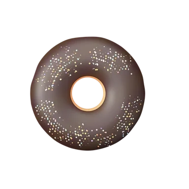 Donut 2 3D icon, view 1