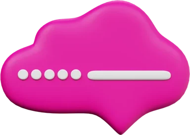 Speech Bubble 38 3D icon, view 1