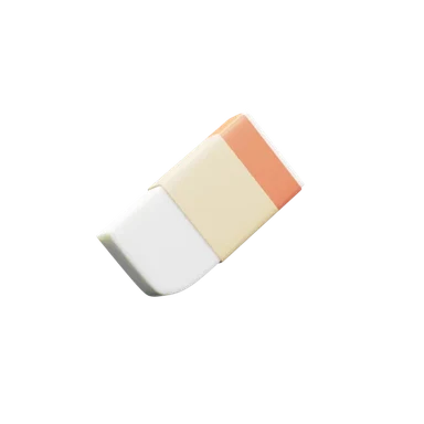 Erase 3D icon, view 1
