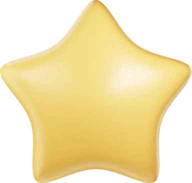 Star 3D icon, view 1