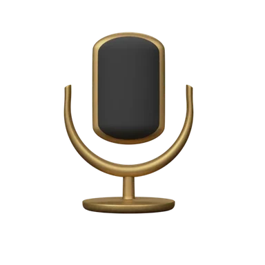 Microphone 3D icon, view 1