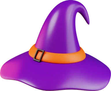 Witch Hat 3D icon, view 1