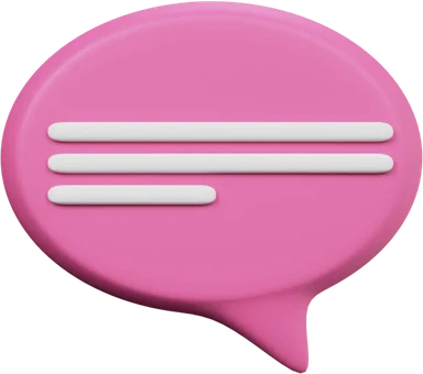 Speech Bubble 8 3D icon, view 1