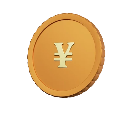 Currencies - Yen 3D icon, view 1