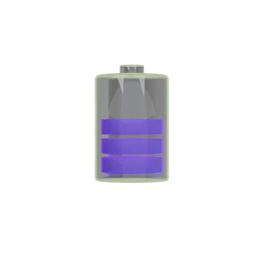 Battery - Half 3D icon, view 1