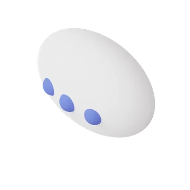 Message bubble 3D icon, view 1