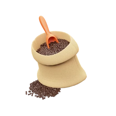 Coffee Bag 3D icon, view 1