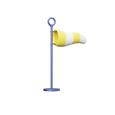 Weather cone 3D icon, view 1