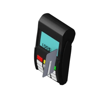 Credit Card Reader 3D icon, view 1