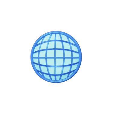 World 2 3D icon, view 1