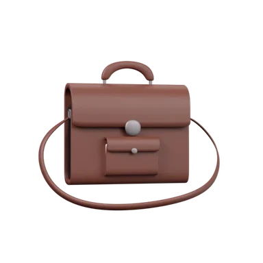 Briefcase 3D icon, view 1