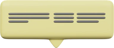 Speech Bubble 23 3D icon, view 1