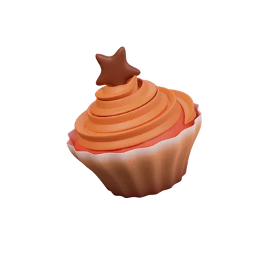 Cupcake 3D icon, view 1