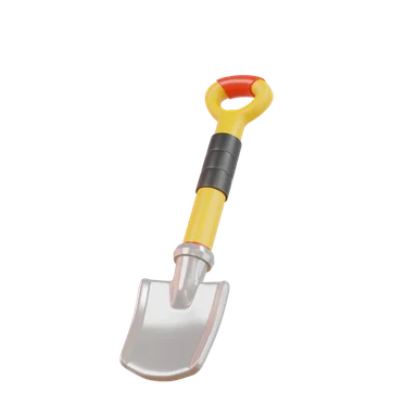 Shovel 3D icon, view 1