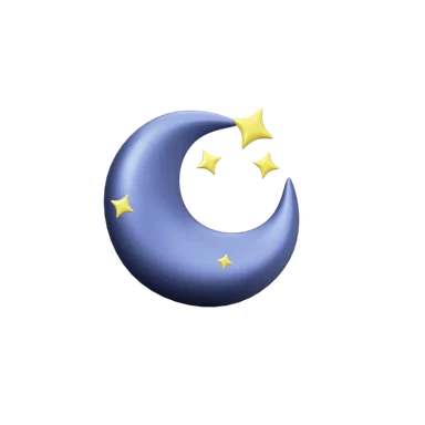 Moon 3D icon, view 1