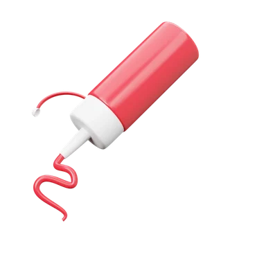 Ketchup Bottle 3D icon, view 1