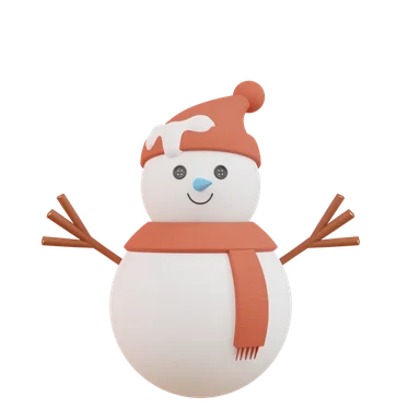 Snowman 3D icon, view 1