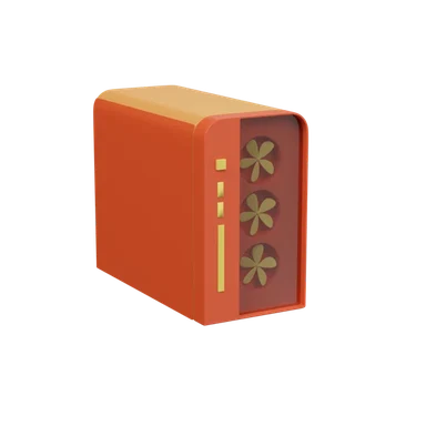 Desktop 3D icon, view 1