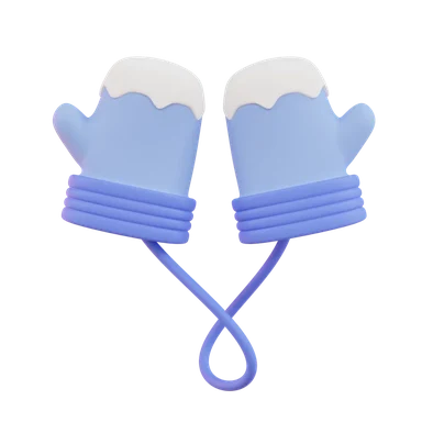 Gloves 3D icon, view 1