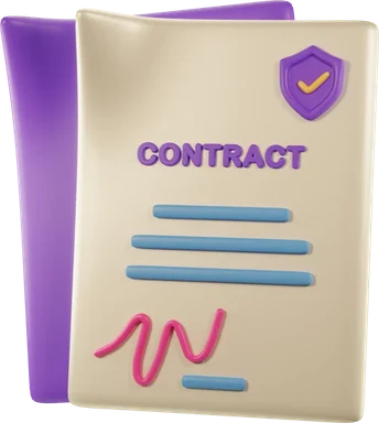Contract 3D icon, view 1