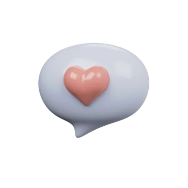 Heart Text 3D icon, view 1