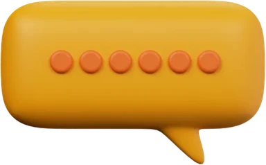 Speech Bubble 20 3D icon, view 1
