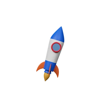Rocket 3D icon, view 1