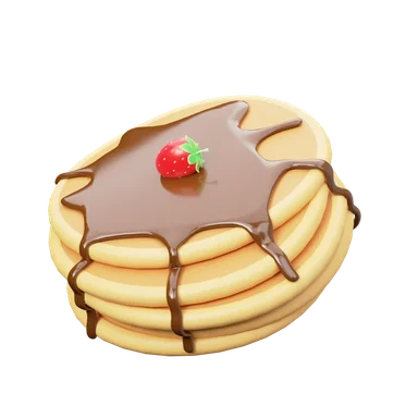 Pancake 3D icon, view 1