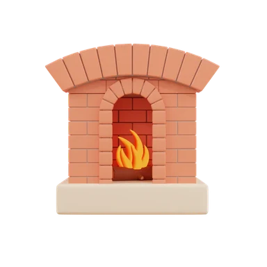 Fireplace 3D icon, view 1