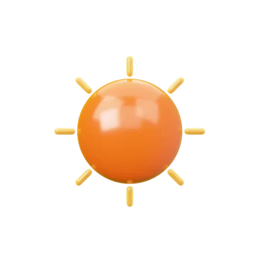 Sun 2 3D icon, view 1