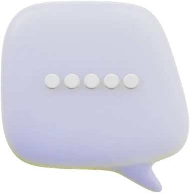 Speech Bubble 4 3D icon, view 1
